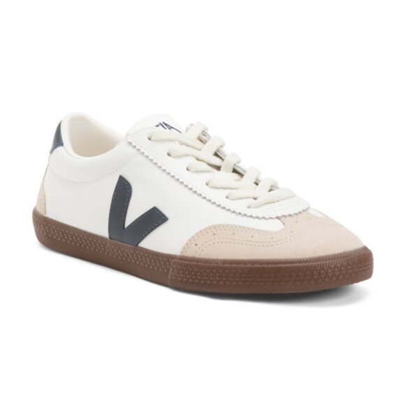 VEJA Made In Brazil Leather Volley Sneakers - Picture 1 of 3